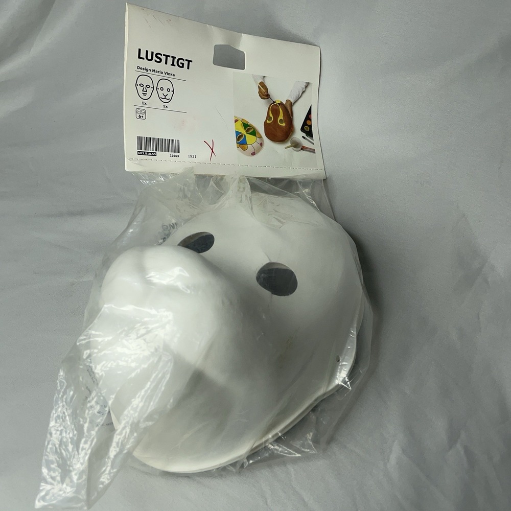 IKEA LUSTIGT Paintable Masks Maria Vinka Kids Craft Art DIY Mask Set New